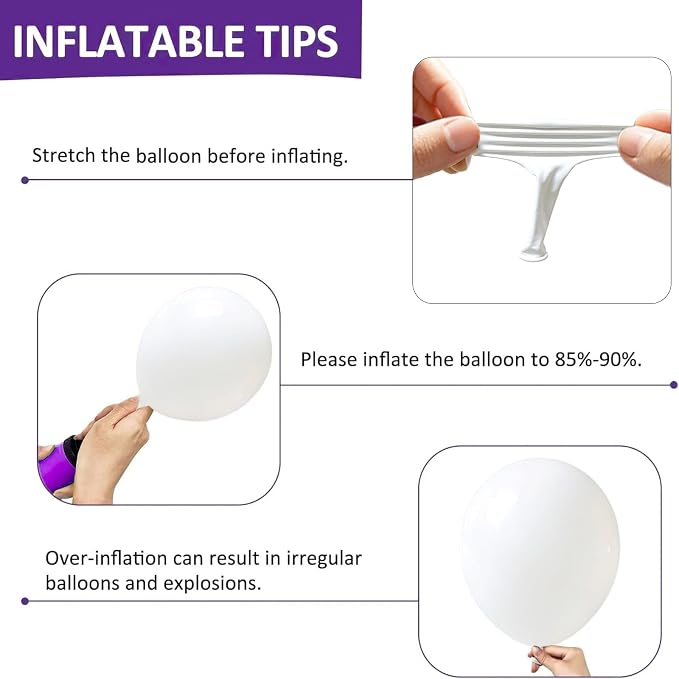 Firomi Small White Balloons 5inch 100 Pack Thicken Latex | Premium, Round after - Image 6
