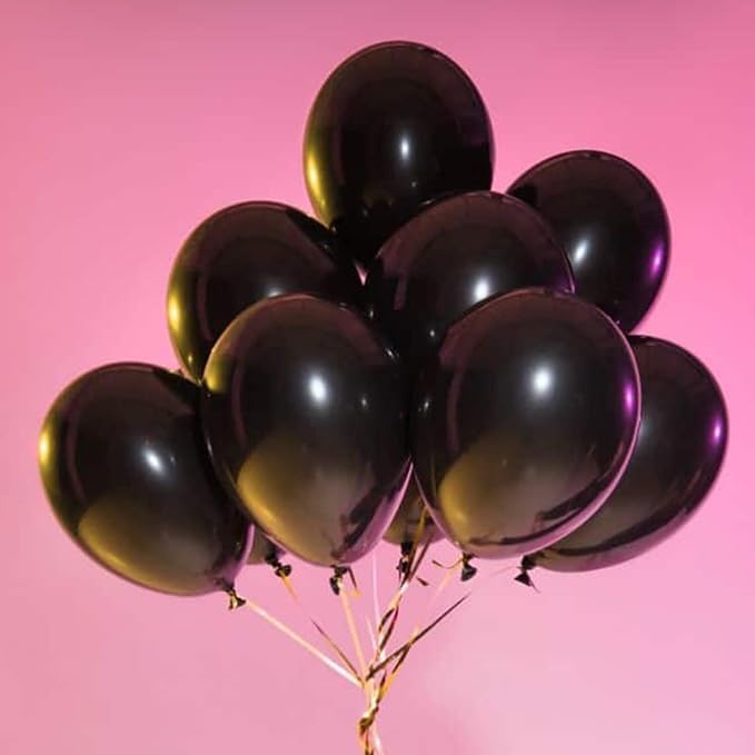 Voircoloria 105pcs Black Party Latex Balloons, 12inch | - Image 8