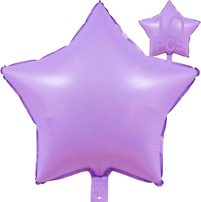 Pastel Purple Star Balloons 18 Inch by VHUWE