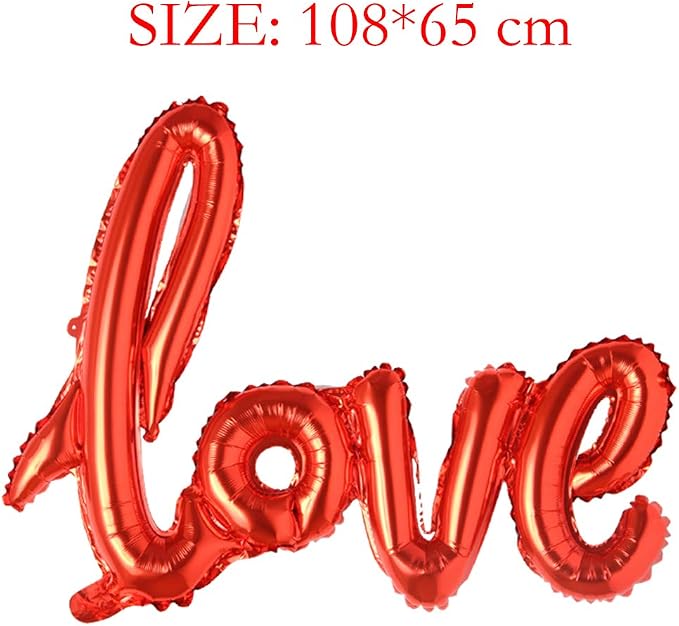 Giant multicolor Love Letter Foil Balloons Champagne Love Balloon, Wedding - Image 4