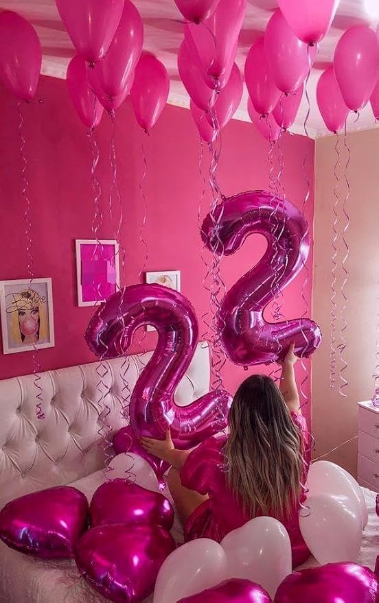 Rosy Purple Number 2 Balloon 40 inch, 2nd Birthday Party Balloons Decoration | - Image 8