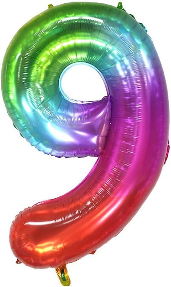 40 inch digital balloon, Jelly Color, Number 9 by TNCDJKPA