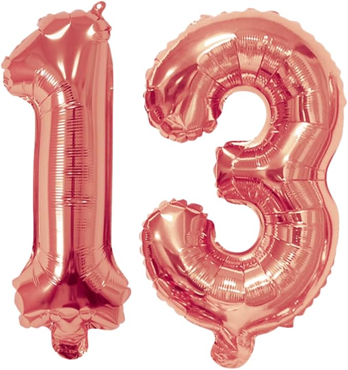 Number 13 Balloon Foil Mylar Balloons by YPSelected