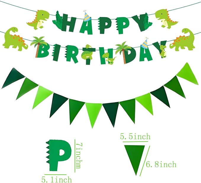 Birthday Banner, Dinosaur Theme - Image 2