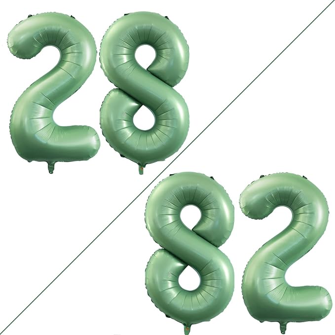 Number 28 Balloons for 28th Birthday Party Decorations, 42 Inch Jumbo Foil by GOER