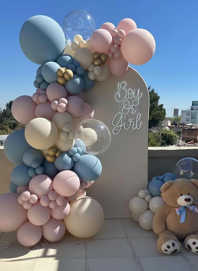 Gender Reveal Balloons Garland Arch Kit 154Pcs - Image 7