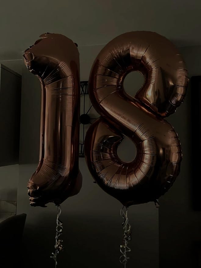 Coffee Brown Number 8 Balloon 40 inch, Birthday Party Balloons Decorations | - Image 6