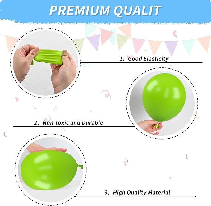 Green Purple Blue Balloons - Image 7
