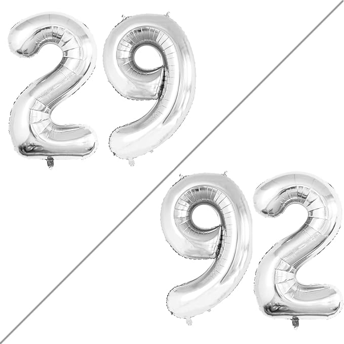 Number 29 Balloons for 29th Birthday Party Decorations, 42 Inch Jumbo Foil by GOER