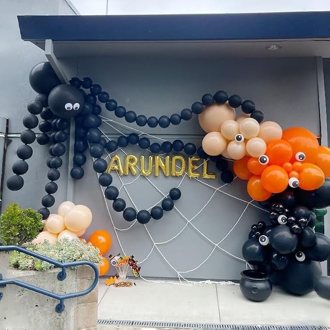 Black Halloween Spider Linking Balloon Set - Image 7