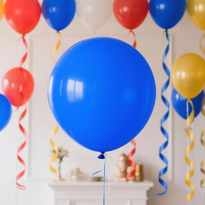 Blue Big Balloons 32pcs, 18 Inch Large Latex Giant Heavy Duty Balloons - Image 8