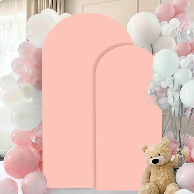 FANPROMS Wedding Arch Cover Set of 2 Rose Arch Cover Spandex Arched Backdrop - Image 6