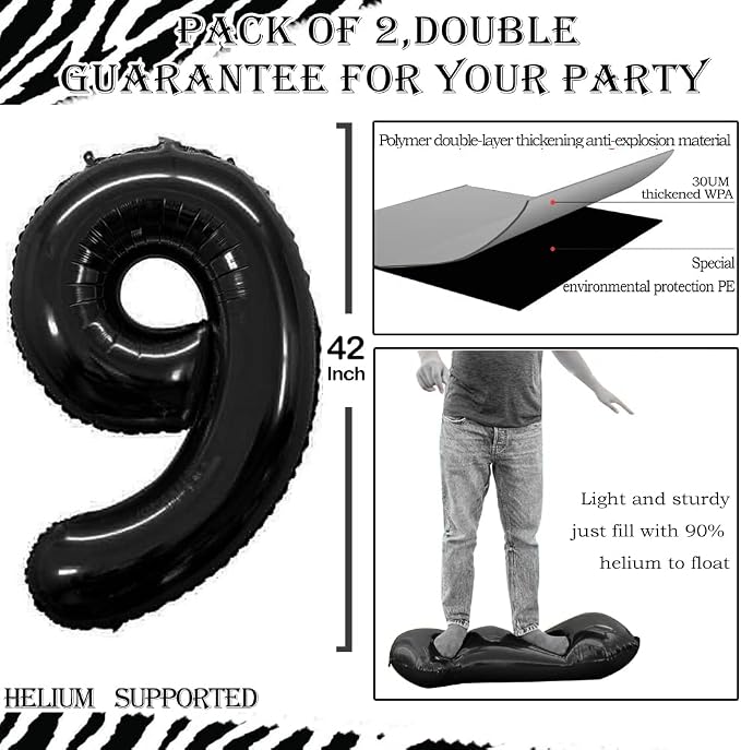 Number 19 Balloons for 19th Birthday Sweet 19 Party Decorations, 42 Inch Jumbo - Image 2