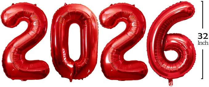 2026 Foil Number Balloons for 2026 New Year Eve Festival Party Supplies - Image 3