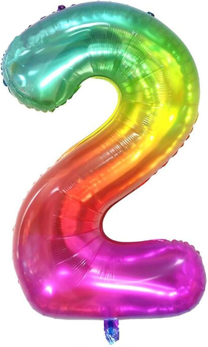 40 inch digital balloon, number 2, Jelly Color by TNCDJKPA