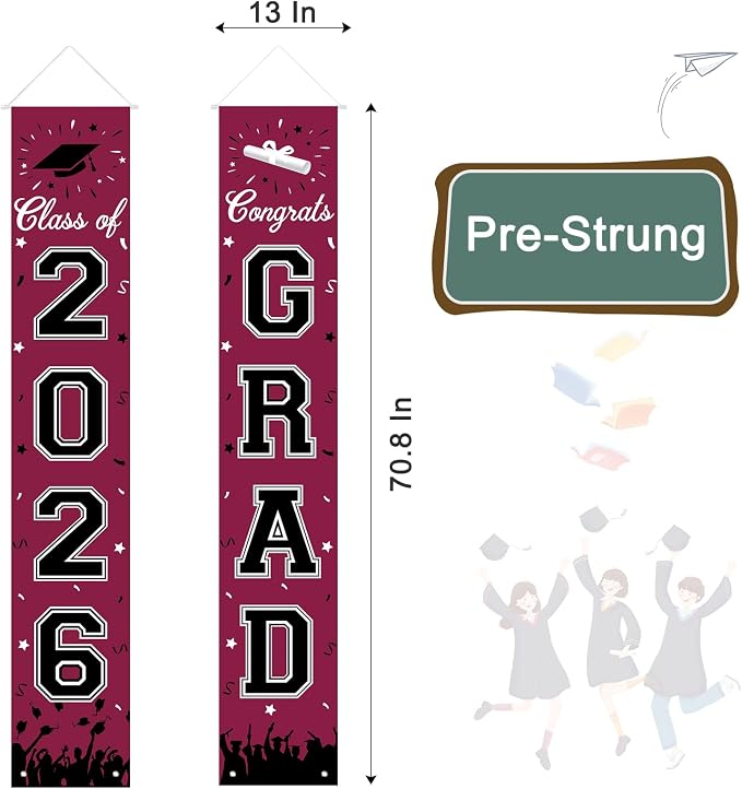 2026 Graduation Decorations, Graduation Banner Class of 2026, Hanging - Image 7