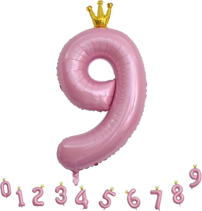 40 Inch Number 9 Balloons, Self Inflating Balloons - Image 9