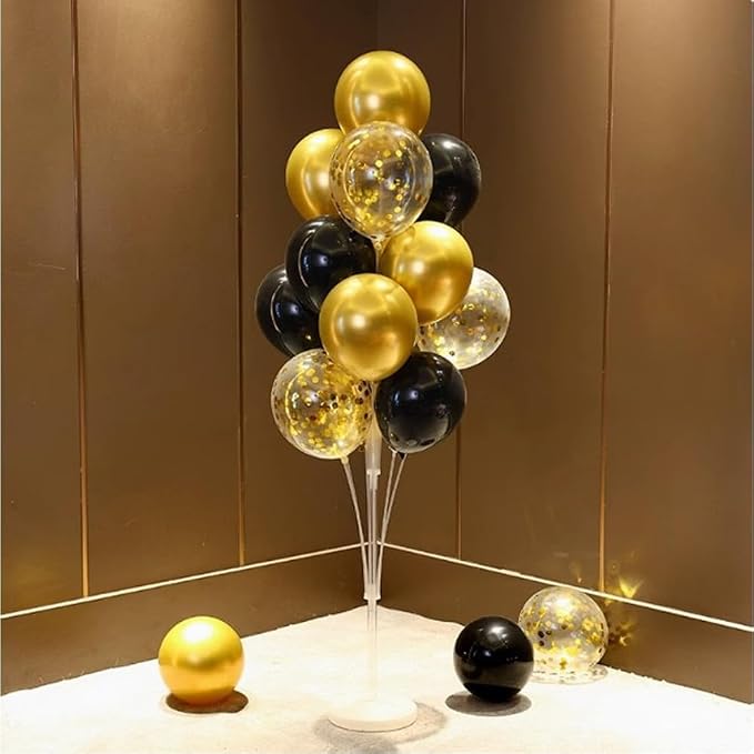 4 Set Black and Gold Party Decorations, Balloons Centerpieces - Image 6