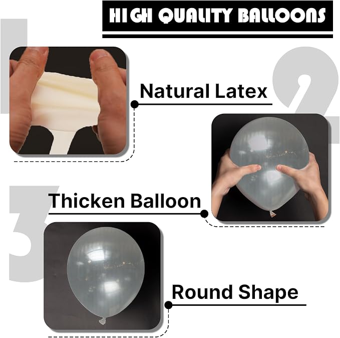 PartyWoo Clear Balloons 101pcs Transparent Latex Helium Balloons 12 Inch | - Image 8