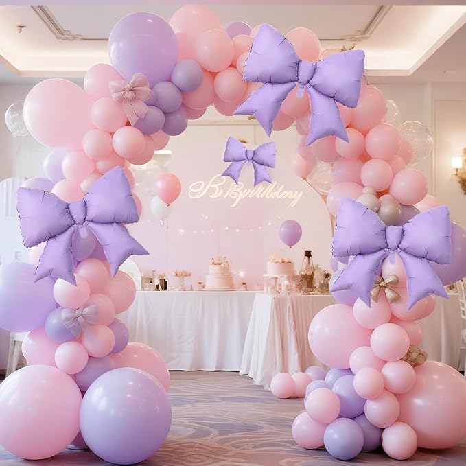 4pcs Jumbo Oversized Ribbon Balloons Coquette Bow Balloons Bow Party Coquette - Image 7