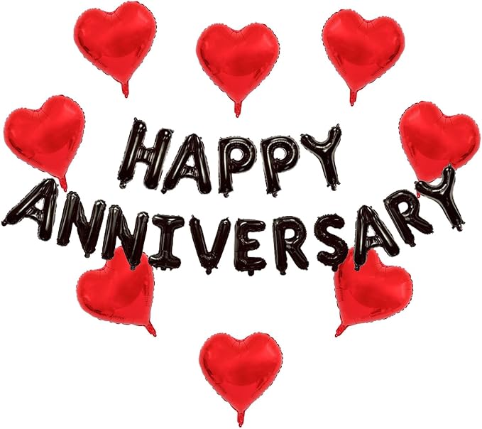 Happy Anniversary Balloon Banner Love Party Balloon Decoration by Unknown