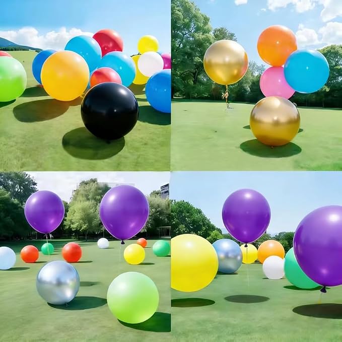 30 Pcs 36 Inch Giant Balloons Latex Large Assorted Color Rainbow Big Balloon - Image 7