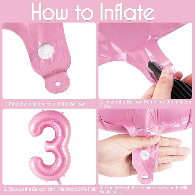 Pink Number 30 Balloons, Big Large Foil Number Balloons, Jumbo Giant Mylar - Image 6