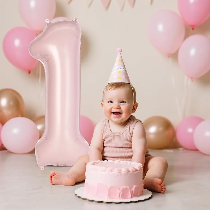 Light Pink Number 11 Balloon, 40 Inch Giant Mylar Number Balloons, Large Foil - Image 6