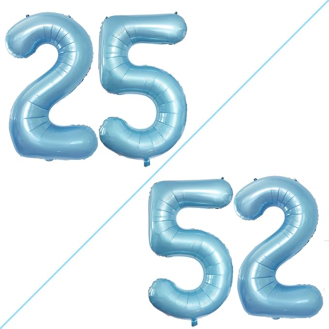 Number 25 Balloons for 25th Birthday Party Decorations, 42 Inch Jumbo Foil by GOER