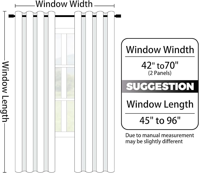 Yakamok 100% Blackout Curtains Ombre Black Curtains - Image 7