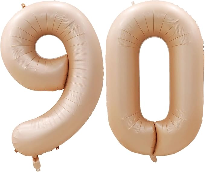 Number 90 Balloons for 90th Birthday Party Decorations, 42 Inch Jumbo Foil by GOER