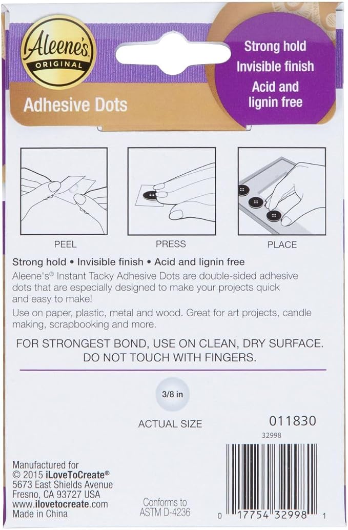 Aleene's Instant Tacky Adhesive Dots, Acid Free Glue Dots, Strong Hold - Image 6