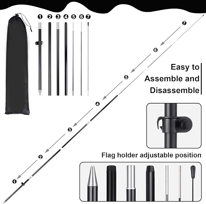 Buryeah 2 Sets Welcome Feather Flag Sign Kit 8 ft Welcome Banners Swooper Flag - Image 7