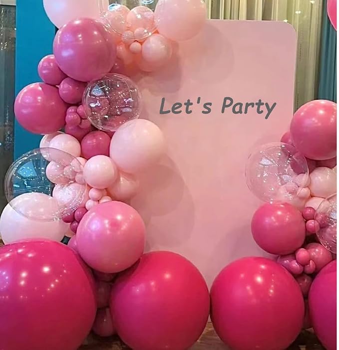 MEBAY Hot Pink Black Rose Gold Balloon Arch Garland Kit - Image 7
