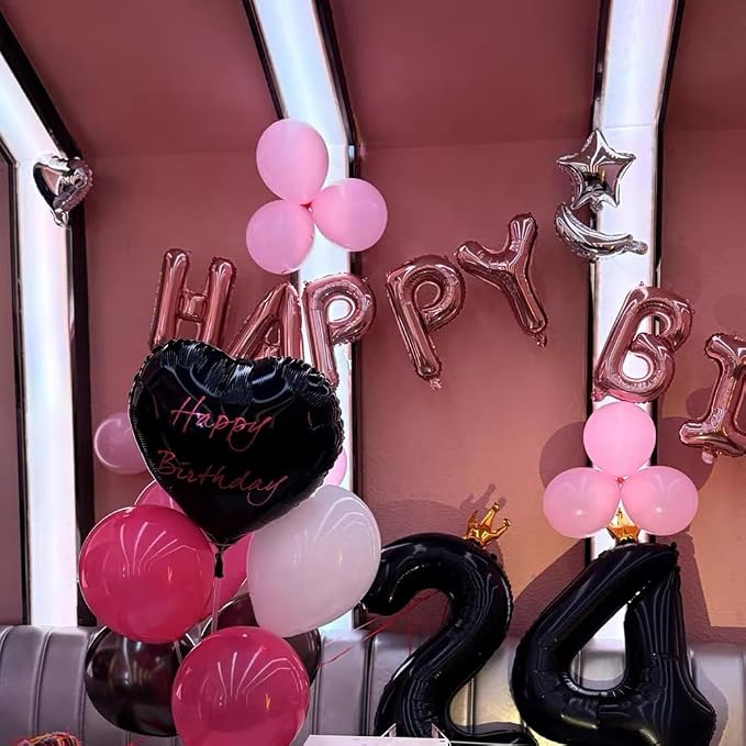 Black Number 7 Balloon with Crown, 40 inch Black Number Balloon 7th Birthday - Image 7