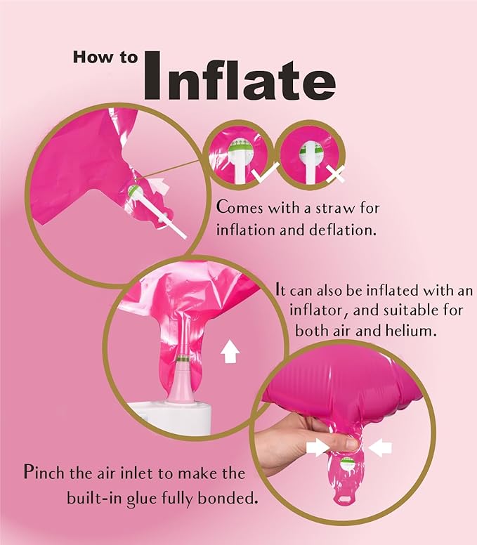 SUWEN 40 Inch Hot Pink Large 27 Balloon Numbers Big Foil Helium 0-9 | Jumbo - Image 5