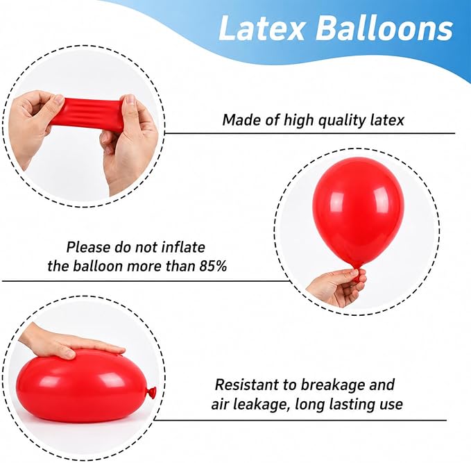 Red Blue White Balloons - Image 7