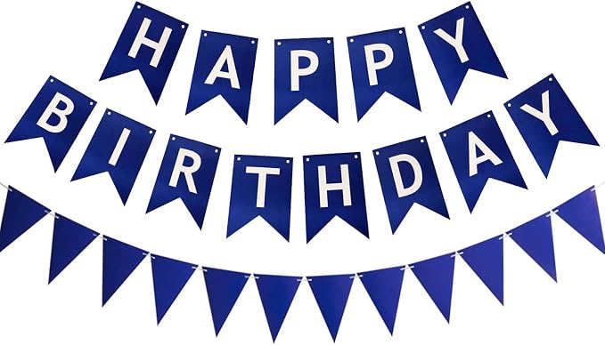ZHENGYE Happy Birthday Banner Sign Decoration Triangle Banner Birthday Party by ZHENGYE