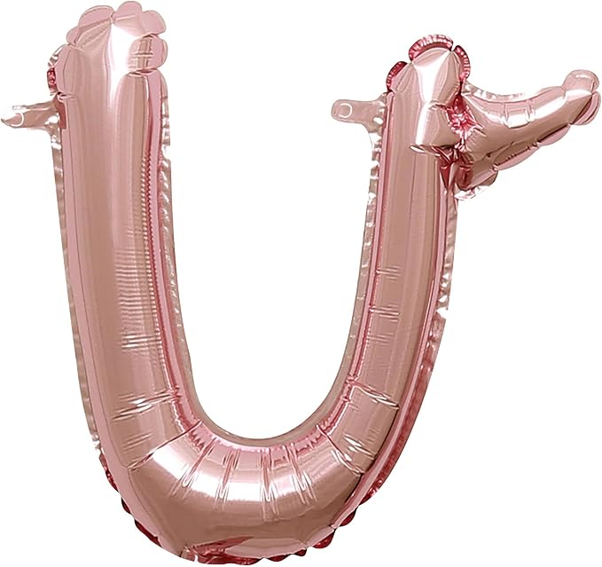 Rose Gold Script Shaped Foil Balloon by AmscanPartySupplies