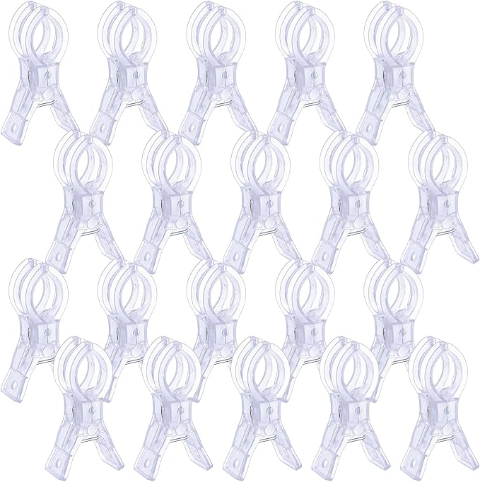 20pcs Balloon Arch Clips Transparent Large Plastic Backdrop Clips Spring Clamps - Image 8