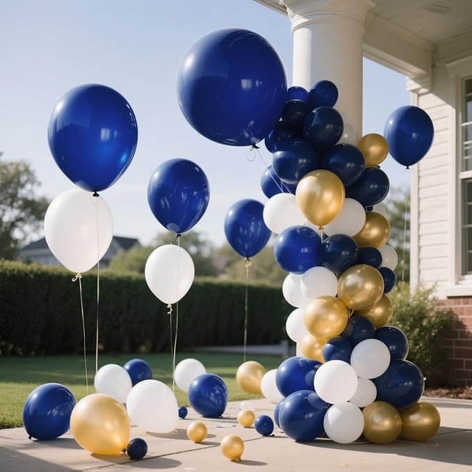 Navy Blue Balloons Latex Party Dark Blue 100 Pack 12 inch Round Navy Balloons - Image 7