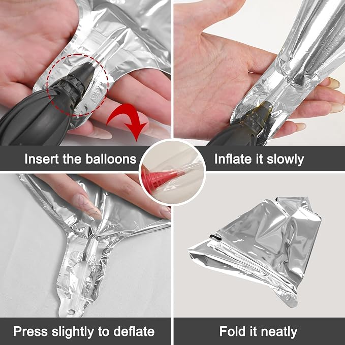 12Pcs Silver Round Foil Balloons, Metallic Silver Foil Balloon - Image 8