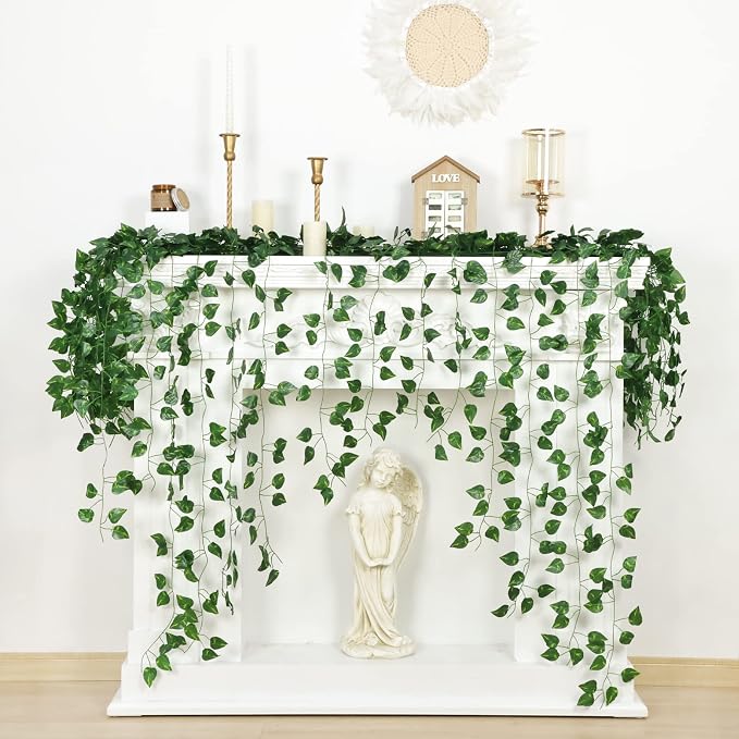 CEWOR 14 Pack 98ft Artificial Ivy Greenery Garland, Fake Vines Hanging Plants - Image 6