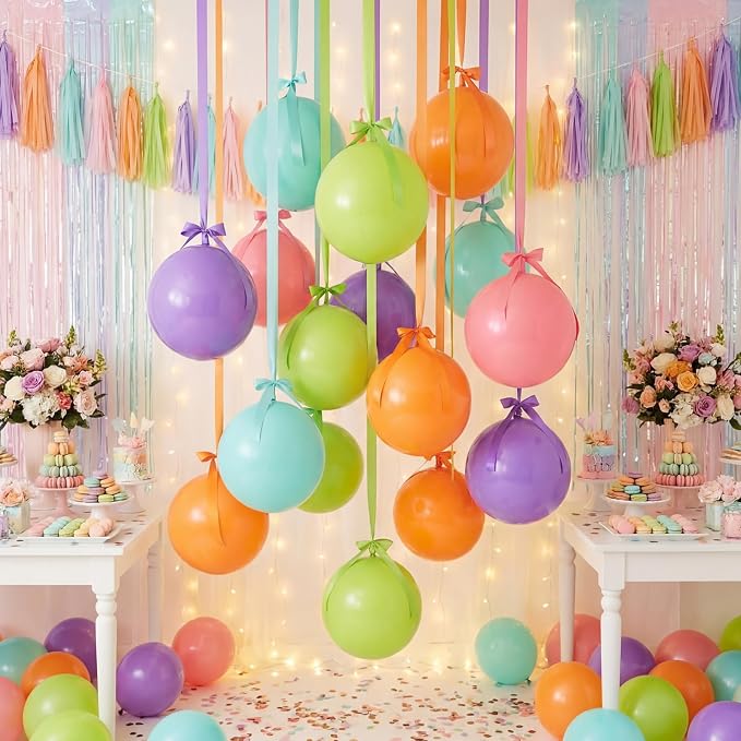 Jenaai 30 Set Pastel Round Foil Balloons Bulk 22 Inch 4d Metallic Giant - Image 8