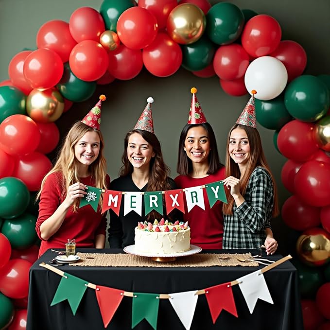 412pcs Red Green White Balloon Garland Arch Kit, 18 12 10 5 inch Different - Image 7