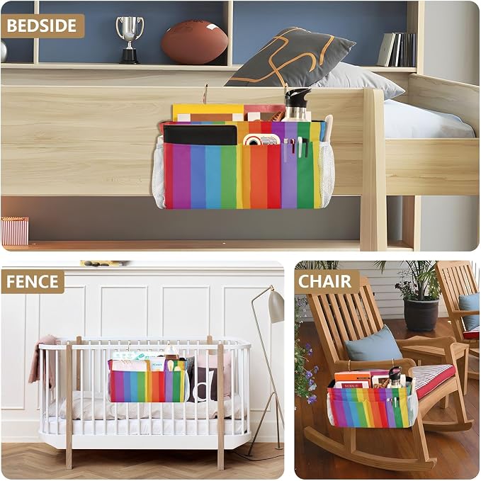 Bedside Caddy Hanging Bunk Bed Caddy Bed Organizer Hanging Pocket - Image 8