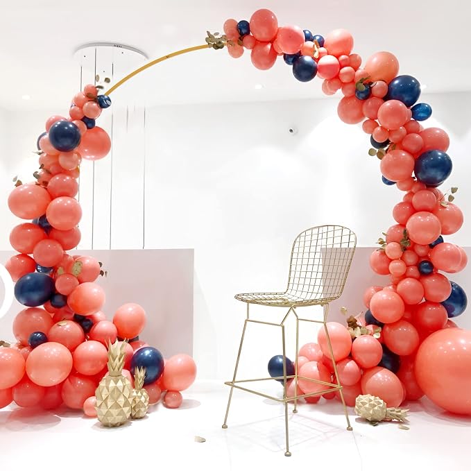 9.2 FT Large Circle Balloon Arch Stand Gold Metal Round Arch Backdrop Stand - Image 7