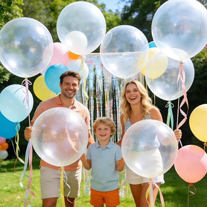 32Pcs Clear Big Balloons 18 Inch, Round Large Latex Party Balloons - Image 7