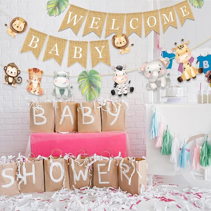 Weecent Pre-Strung 6ft Burlap Welcome Baby Banner - Image 7