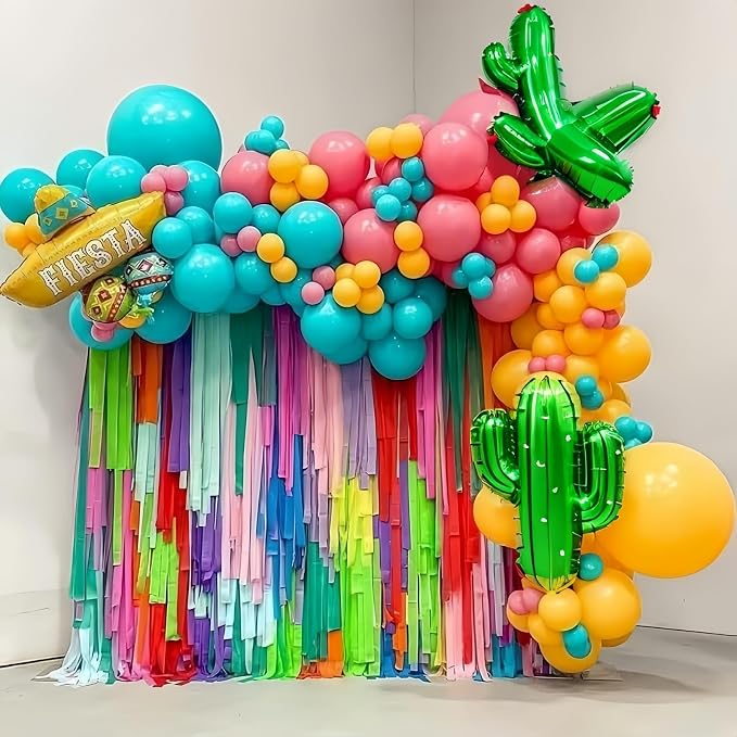 Fiesta Balloon Arch Kit, Rainbow Balloon Garland - Image 8